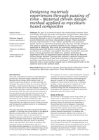 Designing materials experiences through passing of time: Material driven design method applied to mycelium-based composites