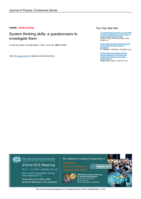 System thinking skills: A questionnaire to investigate them