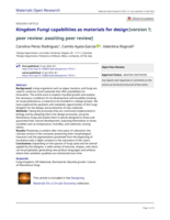Kingdom Fungi capabilities as materials for design