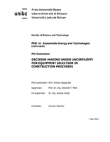 Decision-making under uncertainty for equipment selection in construction processes