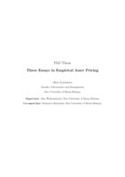 Three essays in empirical asset pricing