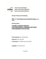 Flexible screen-printed electrochemical sensors for food contaminants detection