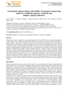 Assessing the climate change vulnerability of European winegrowing regions by combining exposure, sensitivity and adaptive capacity indicators