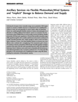 Ancillary Services via Flexible Photovoltaic/Wind Systems and “Implicit” Storage to Balance Demand and Supply
