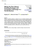 Mining the past: history scripting strategies and competitive advantage in a family business