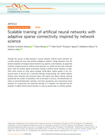 Scalable training of artificial neural networks with adaptive sparse connectivity inspired by network science