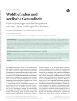 Wohlbefinden und seelische Gesundheit: Konkretisierungen aus der Perspektive von vier- bis sechsjährigen Kita-Kindern