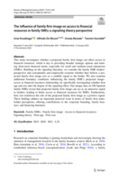 The influence of family firm image on access to financial resources in family SMEs: a signaling theory perspective
