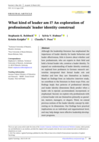 What kind of leader am I?: An exploration of professionals’ leader identity construal