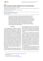 Sport Entrepreneurship: Definition and Conceptualization