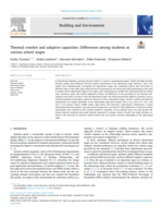 Thermal comfort and adaptive capacities: Differences among students at various school stages