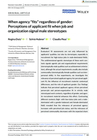 When agency ‘fits’ regardless of gender: perceptions of applicant fit when job and organization signal male stereotypes