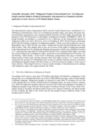 Indigenous Peoples in International Law