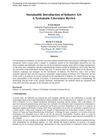 Sustainable Introduction of Industry 4.0: A Systematic Literature Review
