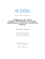Citizens at the Core: Impact Evaluation and Justice Implications of Energy Transition Policies