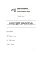 Hybrid Renewable Energy Systems: the importance of sizing assessment and assets management modeling in the optimization process