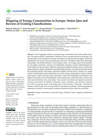 Mapping of Energy Communities in Europe: Status Quo and Review of Existing Classifications