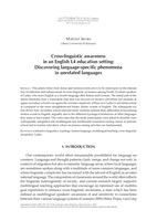 Cross-linguistic awareness in an English L4 education setting: Discovering language-specific phenomena in unrelated languages