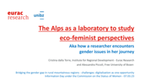 The Alps as a laboratory to study eco-feminist perspectives: aka how a researcher encounters gender issues in her journey