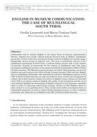 English in Museum Communication: The Case of Multilingual South Tyrol