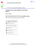 The Fascist view of the ‘allogeni’ in the border regions