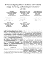 Novel silk hydrogel-based material for wearable energy harvesting and sensing mountaineers’ activities