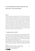 Il ruolo dell'economia creativa nelle aree rurali