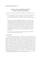 Testing for threshold effects in the TARMA framework