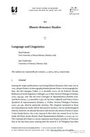 Rheto-Romance Studies: Year 2021