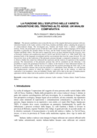 La funzione dell'espletivo nelle varietà linguistiche del Trentino-Alto Adige: un'analisi comparativa