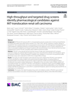 High-throughput and targeted drug screens identify pharmacological candidates against MiT-translocation renal cell carcinoma