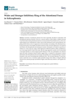 Wider and Stronger Inhibitory Ring of the Attentional Focus in Schizophrenia