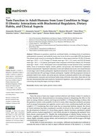 Taste Function in Adult Humans from Lean Condition to Stage II Obesity: Interactions with Biochemical Regulators, Dietary Habits, and Clinical Aspects