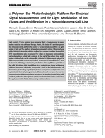 A Polymer Bio–Photoelectrolytic Platform for Electrical Signal Measurement and for Light Modulation of Ion Fluxes and Proliferation in a Neuroblastoma Cell Line