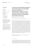 Consumer segmentation based on three dimensions of sustainable food consumption: A simultaneous analysis of meat, organic food, and sweet snack purchases based on household panel data in Germany
