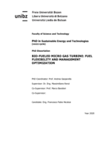 Bio-fueled micro gas turbine: fuel flexibility and management optimization