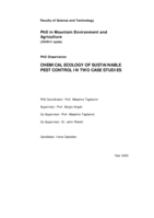 Chemical ecology of sustainable pest control in two case studies