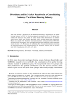 Divestiture and Its Market Reaction in a Consolidating Industry: The Global Brewing Industry