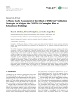 A Monte Carlo Assessment of the Effect of Different Ventilation Strategies to Mitigate the COVID-19 Contagion Risk in Educational Buildings