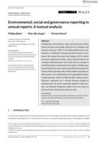 Environmental, social and governance reporting in annual reports: a textual analysis