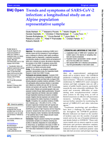 Trends and symptoms of SARS-CoV-2 infection: a longitudinal study on an Alpine population representative sample