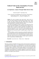 Cultural traits in the consumption of luxury hotel services