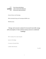 Energy and economic analysis for increased renewable energy self-consumption of solar and heat pump systems in residential buildings