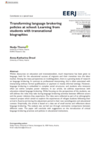 Transforming Language Brokering Policies at School: Learning from Students with Transnational Biographies