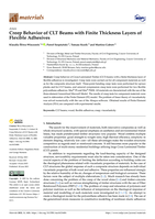 Creep Behavior of CLT Beams with Finite Thickness Layers of Flexible Adhesives