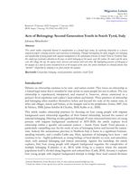 Acts of Belonging: Second Generation Youth in South Tyrol, Italy