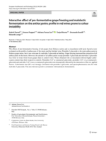 Interactive effect of pre-fermentative grape freezing and malolactic fermentation on the anthocyanins profile in red wines prone to colour instability
