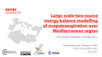 Large scale two-source energy balance modelling of evapotranspiration over Mediterranean region