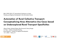Automation of Rural Collective Transport: Conceptualising three Alternative Use Cases based on Underexplored Rural Transport Specificities