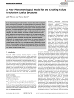 A New Phenomenological Model for the Crushing Failure Mechanism Lattice Structures